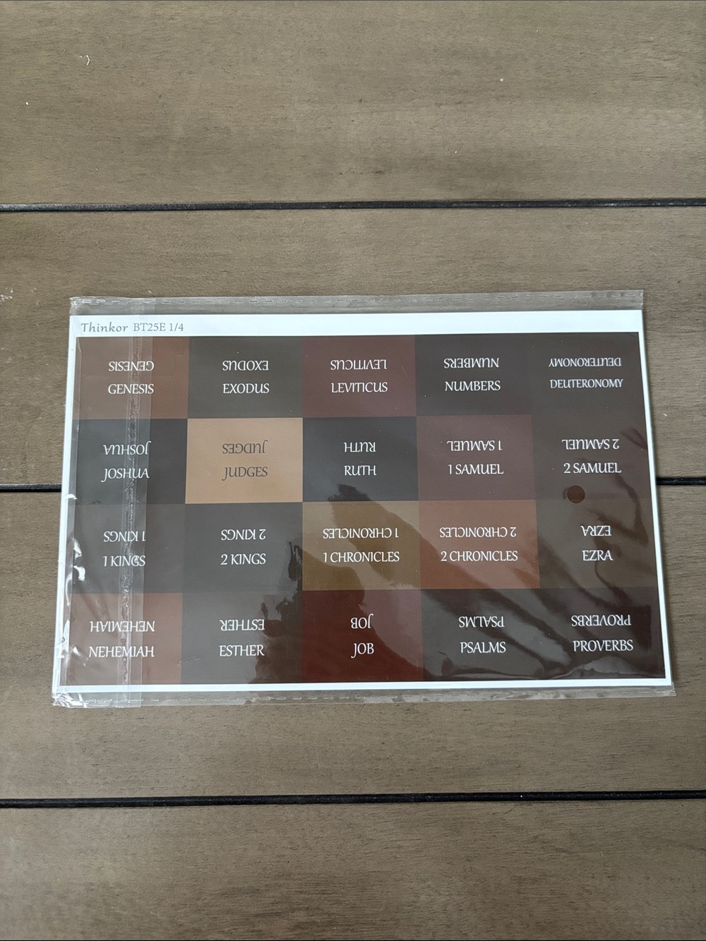 254. Books of the Bible Tabs for Bible in Brown Hues - NEW